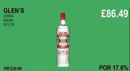 Bestway GLEN'S VODKA offer