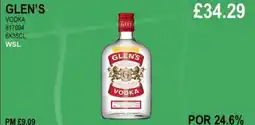 Bestway GLEN'S VODKA offer