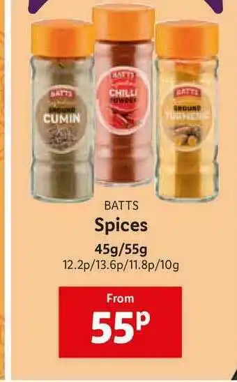 Lidl Batts Spices offer