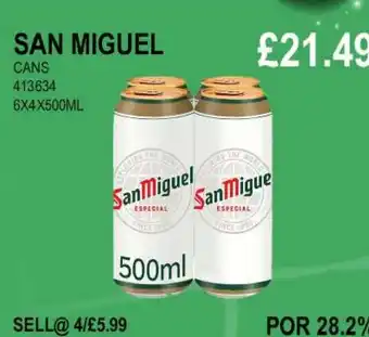 Bestway SAN MIGUEL CANS offer