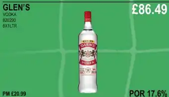 Bestway GLEN'S VODKA offer