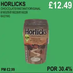 Bestway HORLICKS CHOCOLATE/INSTANT/ORIGINAL offer