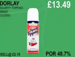 Bestway DORLAY SQUIRTY TOPPING offer
