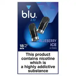 Morrisons Blu 2.0 Blueberry Ice Vape Pods 18mg/ml offer