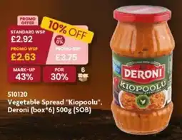 Monolith Vegetable Spread "Kiopoolu", Deroni (box*6) 500g (SOB) offer