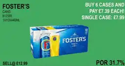 Bestway FOSTER'S CANS offer