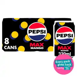 Morrisons Pepsi Max Mango No Sugar Cola Cans offer