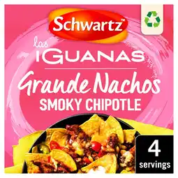 Morrisons Schwartz Las Iguanas Grande Nachos Smocky Chipotle Recipe Mix offer