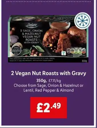 Lidl 2 Vegan Nut Roasts With Gravy offer