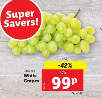 Lidl Oaklands White Grapes offer