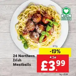 Lidl 24 Northern Irish Meatballs offer