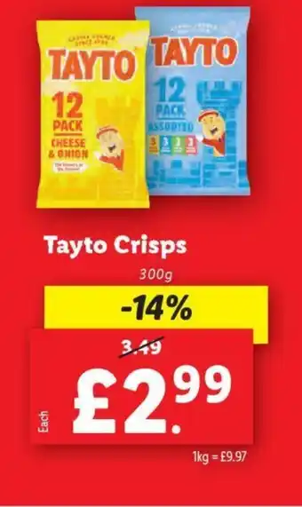 Lidl Tayto Crisps offer