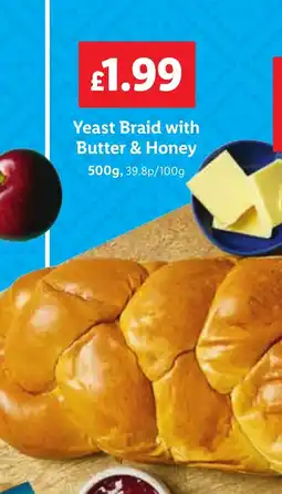 Lidl Yeast Braid with Butter & Honey offer