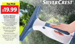 Lidl Cordless Window Vacuum Cleaner offer
