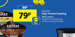 Lidl MILBONA High Protein Pudding offer