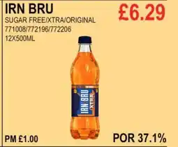 Bestway IRN BRU SUGAR FREE/XTRA/ORIGINAL offer