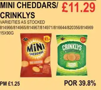 Bestway MINI CHEDDARS/ CRINKLYS offer