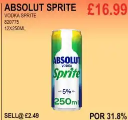 Bestway ABSOLUT SPRITE VODKA SPRITE offer