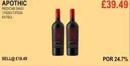 Bestway APOTHIC RED/CAB SAUV offer