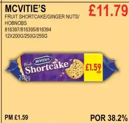 Bestway MCVITIE'S FRUIT SHORTCAKE/GINGER NUTS/ HOBNOBS offer
