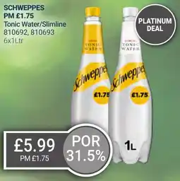 Bestway SCHWEPPES Tonic Water/Slimline offer