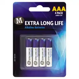 Morrisons Morrisons Extra Long Life Alkaline Batteries AAA offer