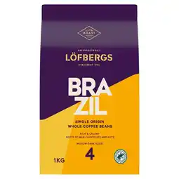 Morrisons Lofbergs Single Origin Brazil Whole Coffee Beans offer