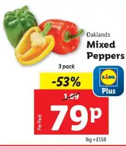 Lidl Oaklands Mixed Peppers offer