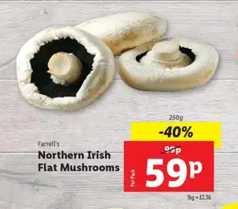 Lidl Farrell's Northern Irish Flat Mushrooms offer