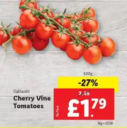 Lidl Oaklands Cherry Vine Tomatoes offer