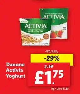 Lidl Danone Activia Yoghurt offer