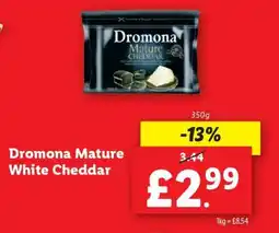 Lidl Dromona Mature White Cheddar offer