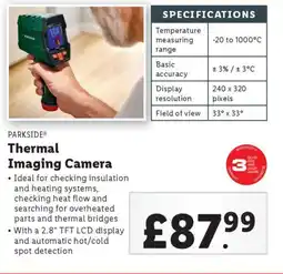 Lidl PARKSIDE® Thermal Imaging Camera offer