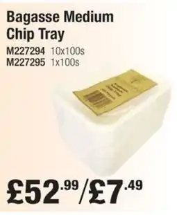 Makro Bagasse Medium Chip Tray offer