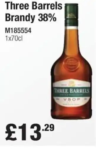 Makro Three Barrels Brandy 38% offer