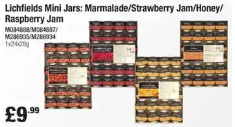Makro Lichfields Mini Jars: Marmalade/Strawberry Jam/Honey/ Raspberry Jam offer