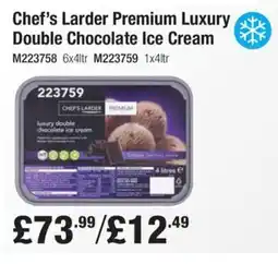 Makro Chef's Larder Premium Luxury Double Chocolate Ice Cream offer