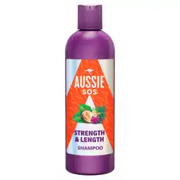 Asda Aussie SOS Strength & Length Shampoo 300ml for Long, Weak and Brittle Hair offer