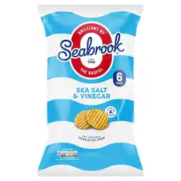Morrisons Seabrook Salt & Vinegar Crisps 6 Pack offer