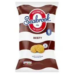 Morrisons Seabrook Beefy Crisps 6 Pack offer