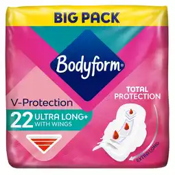 Morrisons Bodyform Cour-V Ultra Long Sanitary Towels Wings offer