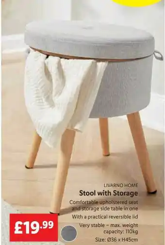 Lidl Livarno Home Stool With Storage offer