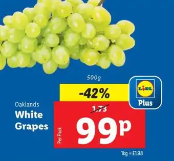 Lidl Oaklands White Grapes offer