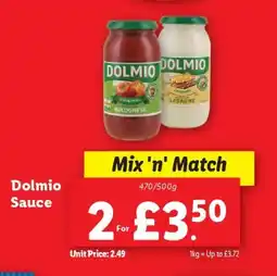 Lidl Dolmio Sauce offer