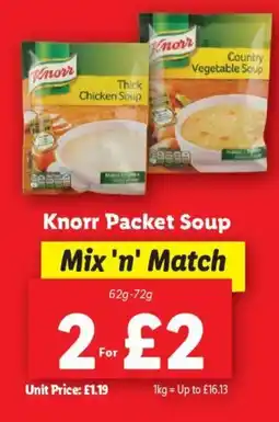Lidl Knorr Packet Soup offer