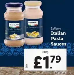 Lidl Italiamo Italian Pasta Sauces offer
