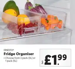 Lidl ERNESTO® Fridge Organiser offer