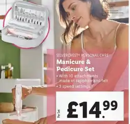 Lidl SILVERCREST® PERSONAL CARE Manicure & Pedicure Set offer