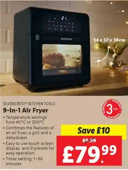 Lidl SILVERCREST KITCHEN TOOLS 9-in-1 Air Fryer offer