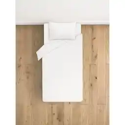 Asda George Home White Relaxed Washed Cotton Duvet Set -Single offer